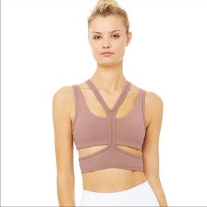 ALO Yoga Mauve Cutout Sports Bra